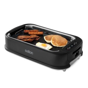Salton Smokeless Indoor BBQ Grill/Griddle in Black
