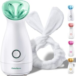 Facial Steamer Nano Ionic Hot Mist Face Steamer Home Sauna SPA Face Humidifier Atomizer for Women Men Moisturizing Unclogs Pores Spa Quality