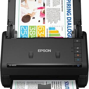 Epson Workforce ES-400 II Color Duplex Desktop Document Scanner for PC and Mac, with Auto Document Feeder (ADF). Full 1-Year Warranty (Renewed)