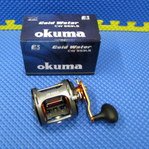 Okuma Cold Water High Speed Levelwind Trolling Reel CW-553LS Pre-spooled With 45# Copper, 25# Solar Green Backing, 50 Feet 20# Leader CHOOSE YOUR COPPER LENGTH!