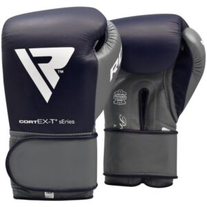 RDX C4 FIGHT HOOK & LOOP SPARRING BOXING GLOVES IN LEATHER