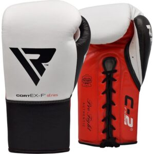 RDX C2 FIGHT LACE UP LEATHER BOXING GLOVES BBBOFC/BIBA/WBF/NYAC /NEVADA APPROVED