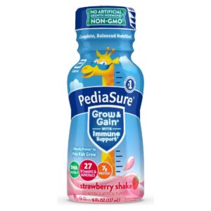 PEDIASURE GROW & GAIN SHAKE STRAWBERRY (8 fl oz bottle) / (Case of 24 x2)