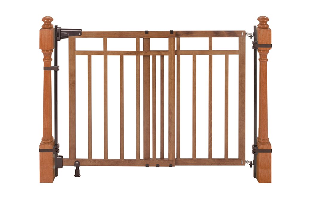 Banister & Stair, Top of Stairs Gate with Dual Installation Kit